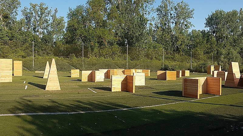 Zone 4 — vue large des obstacles